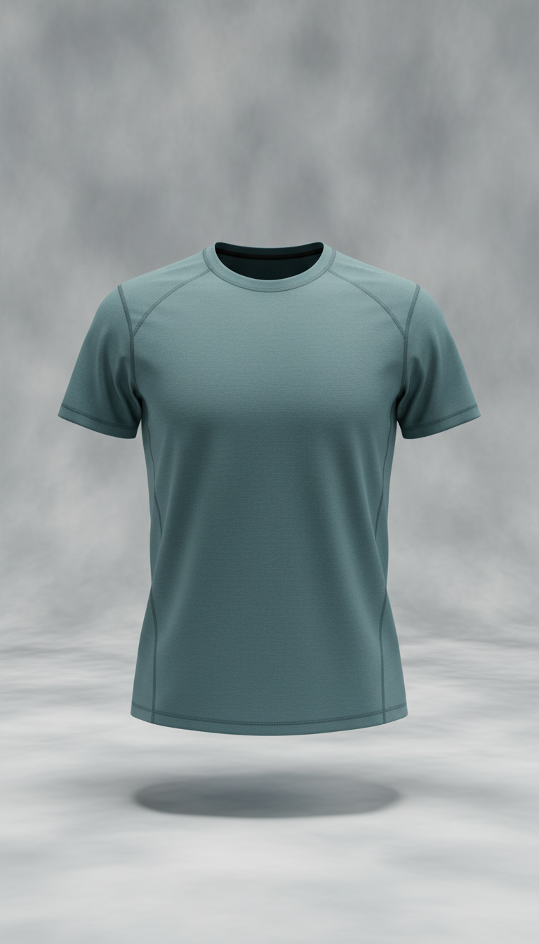 Moisture-Wicking Slate Teal Technical Top