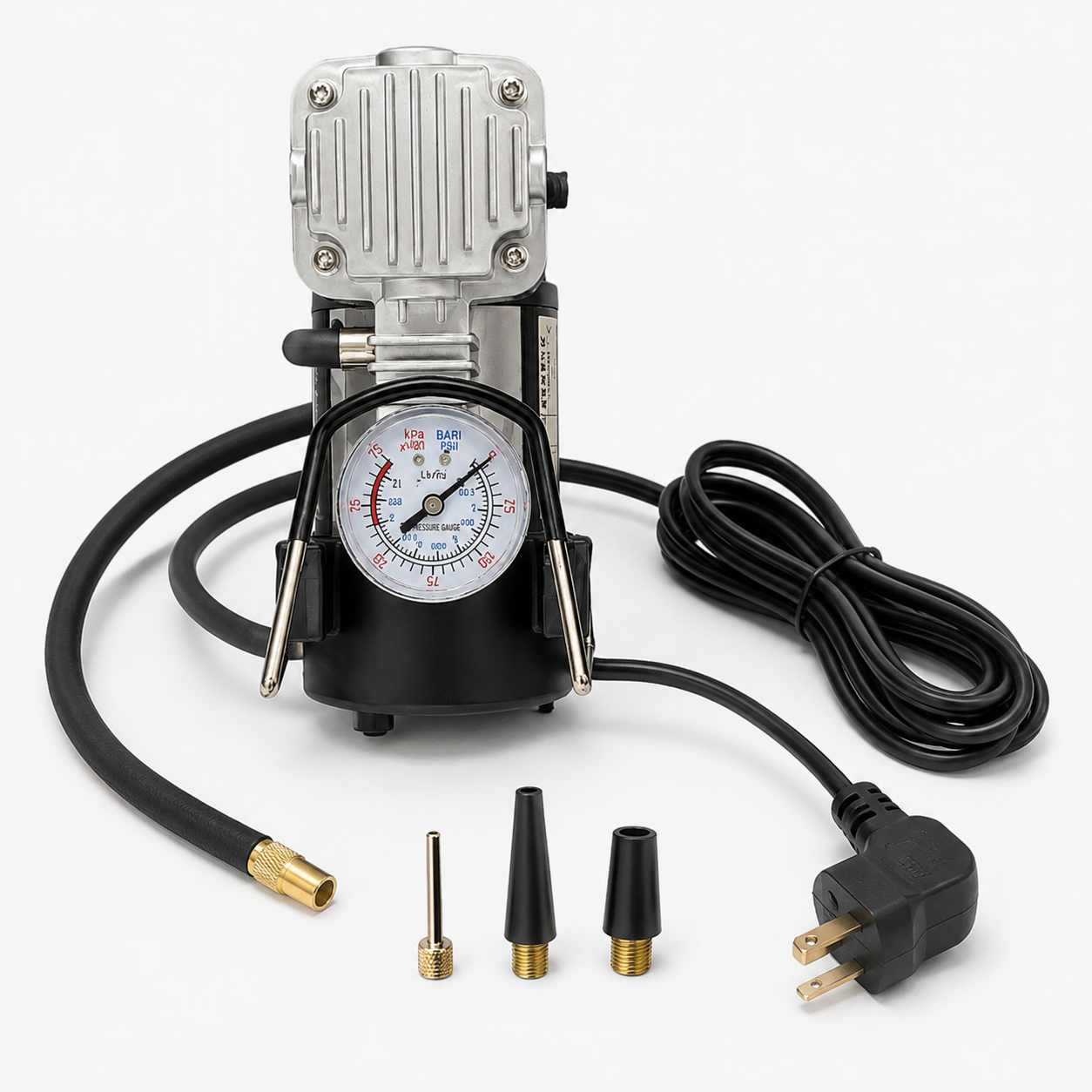 Universal Electric Air Pump with Pressure Gauge