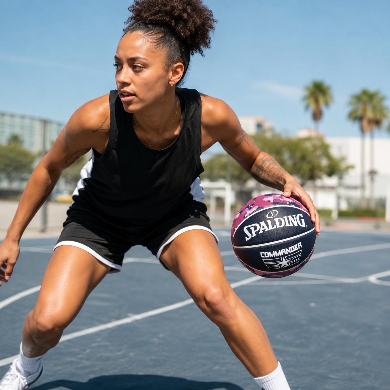 Spalding Commander Series Basketball – Purple & Pink