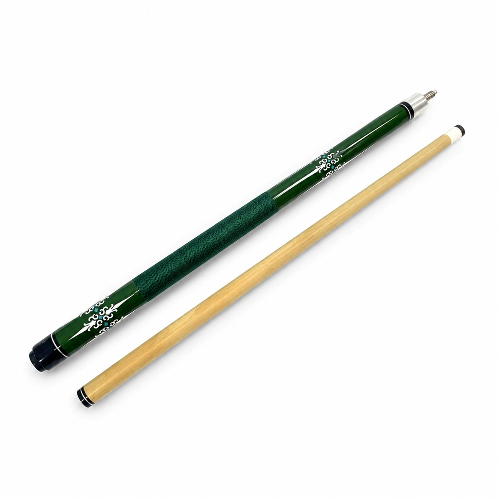 Two-Piece Billiard Cue - Green