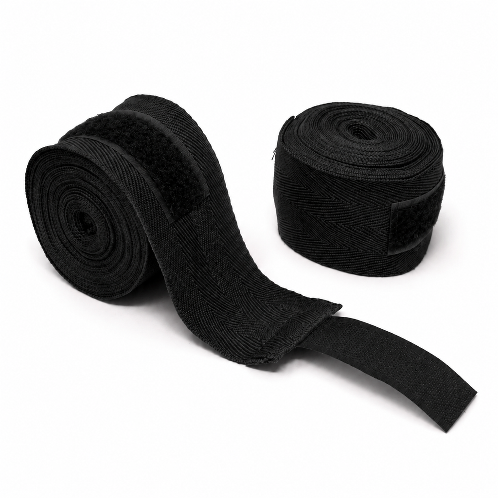 Polyester Boxing Hand Pair Wraps - Black