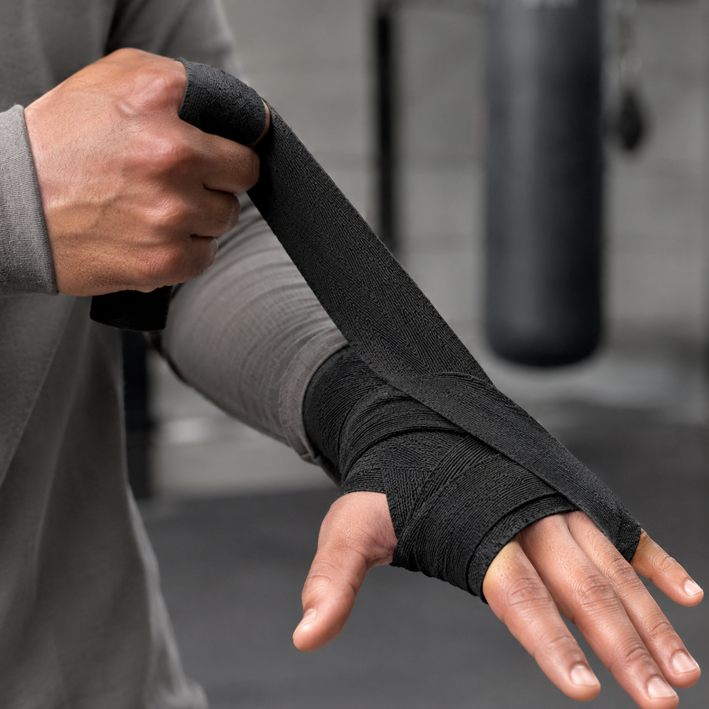 Polyester Boxing Hand Pair Wraps - Black