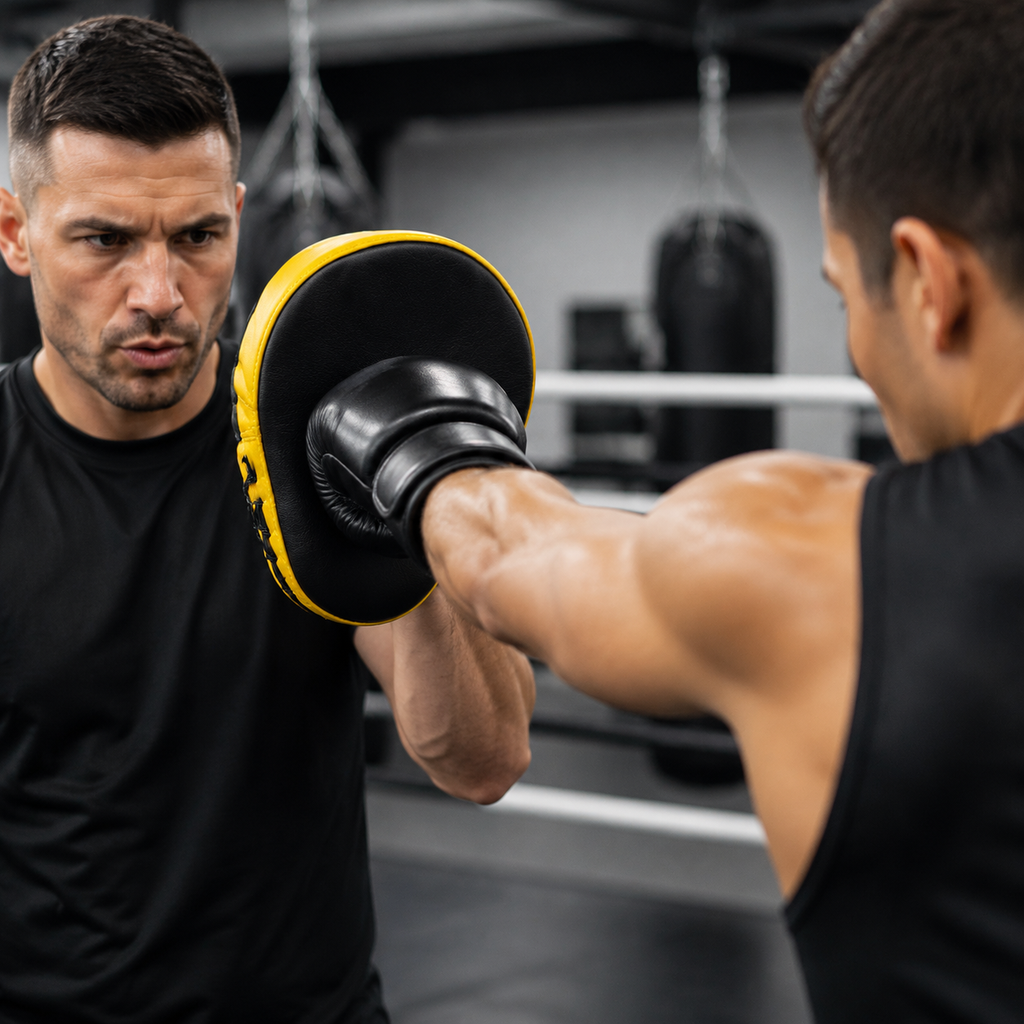 Boxing Focus Mitt - Black & Yellow