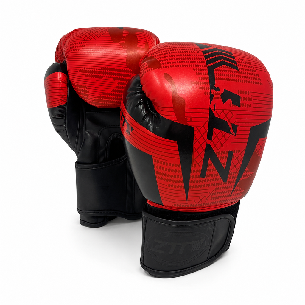 Patterned Boxing Gloves - Red