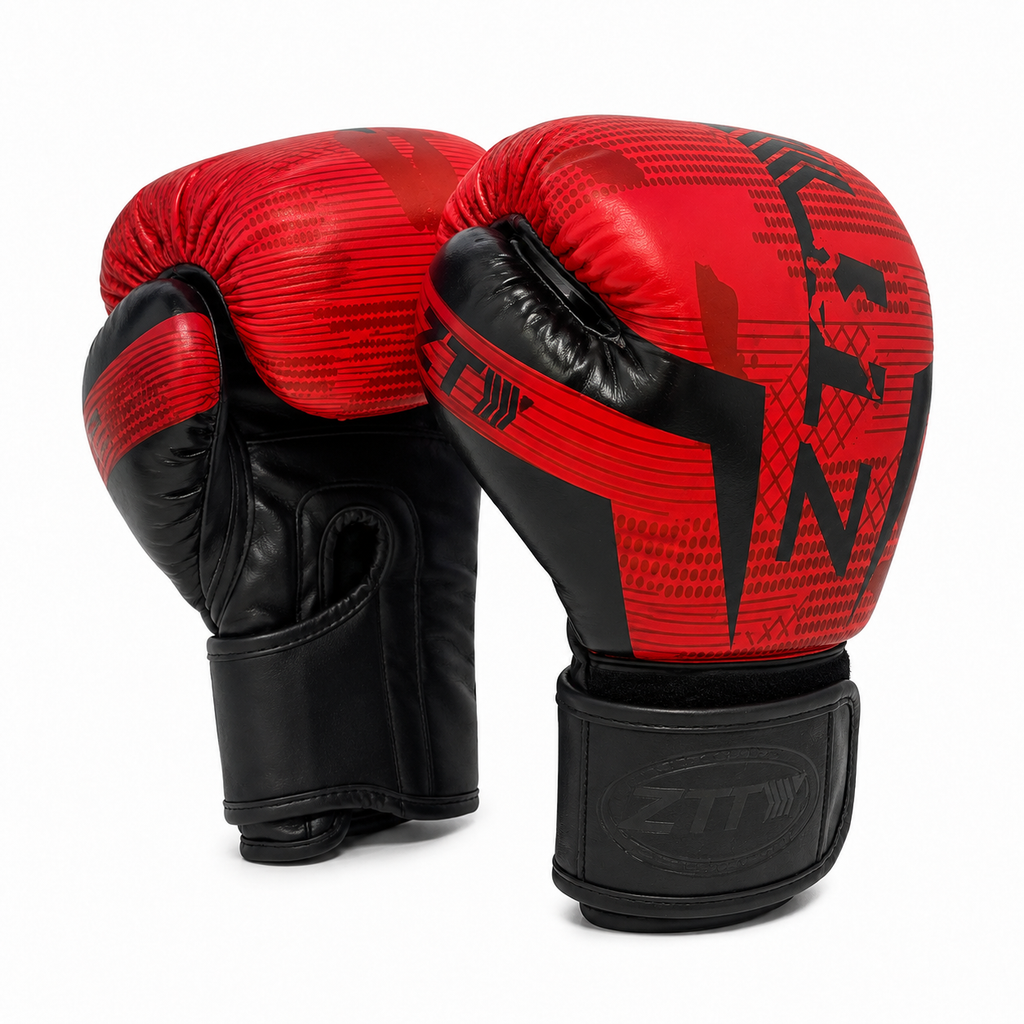 Patterned Boxing Gloves - Red