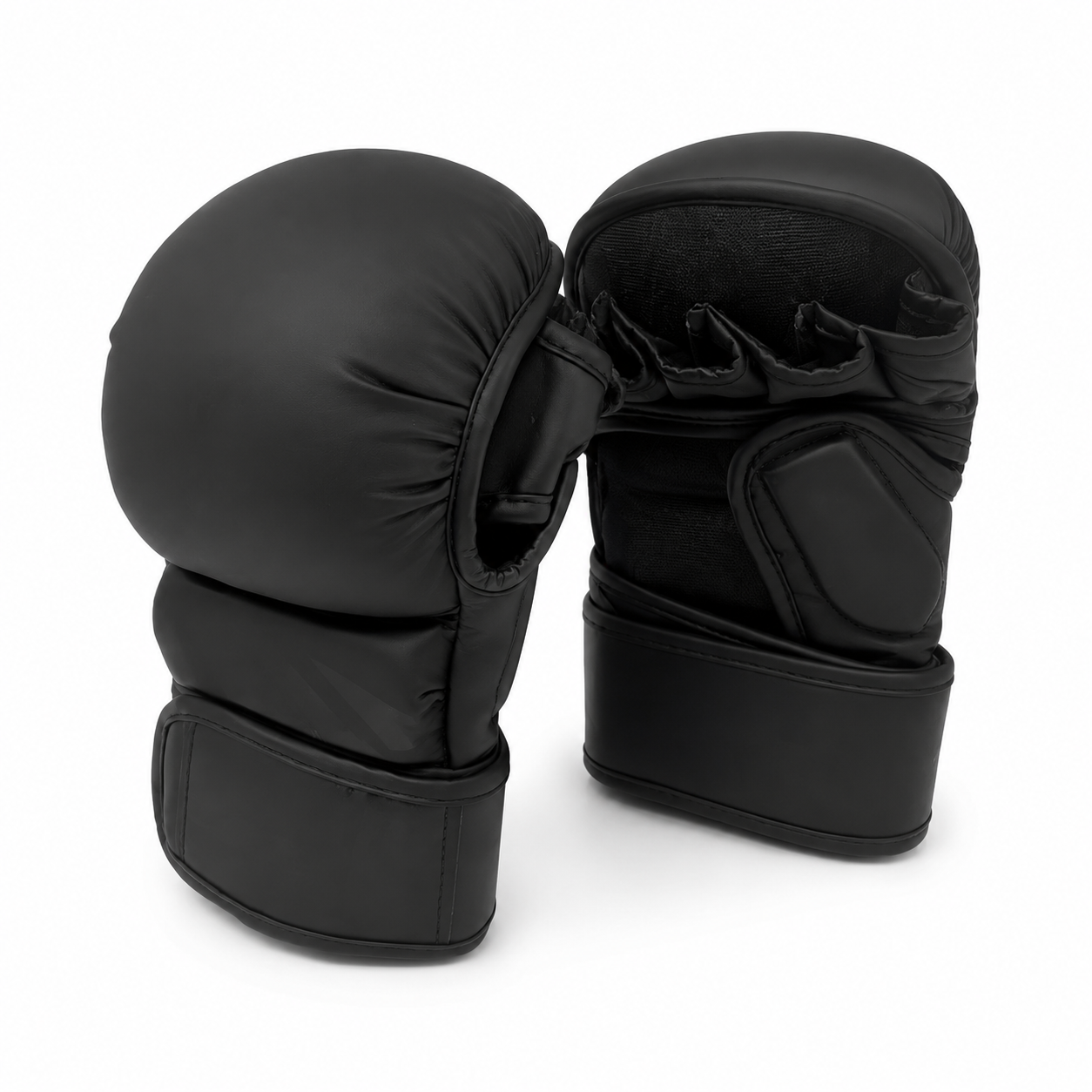 Open-Finger MMA Training Gloves - Black