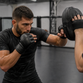 Open-Finger MMA Training Gloves - Black