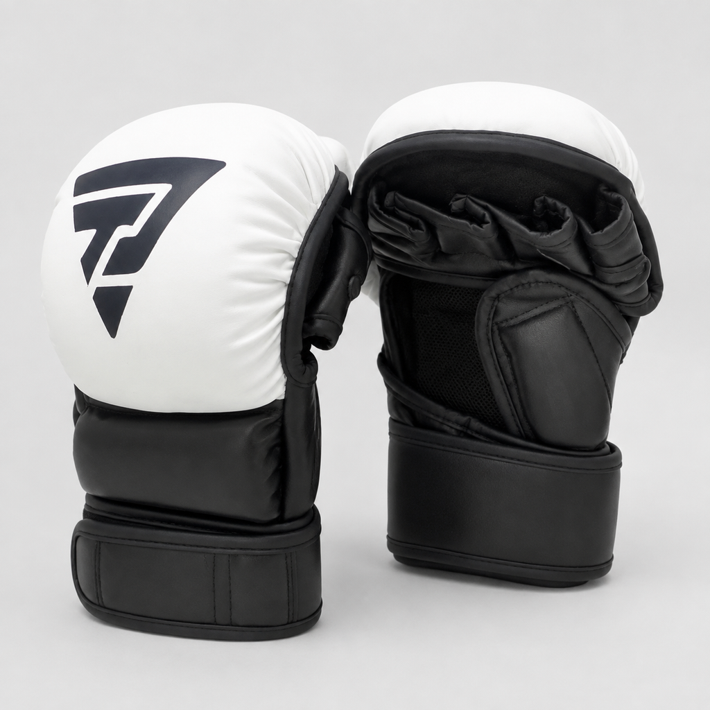 Open-Finger MMA Training Gloves - White