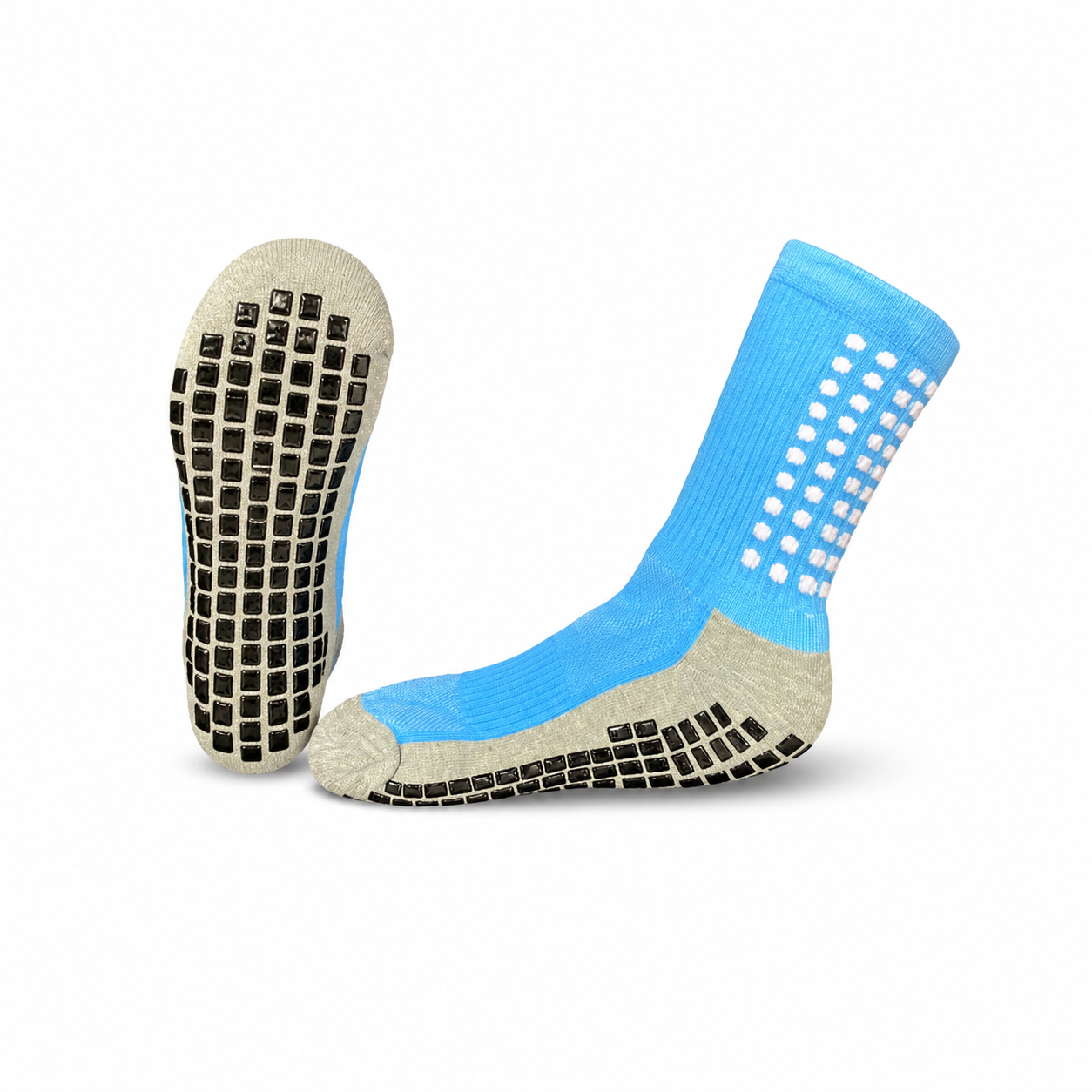 Adult Non-Slip Grip Socks - Blue