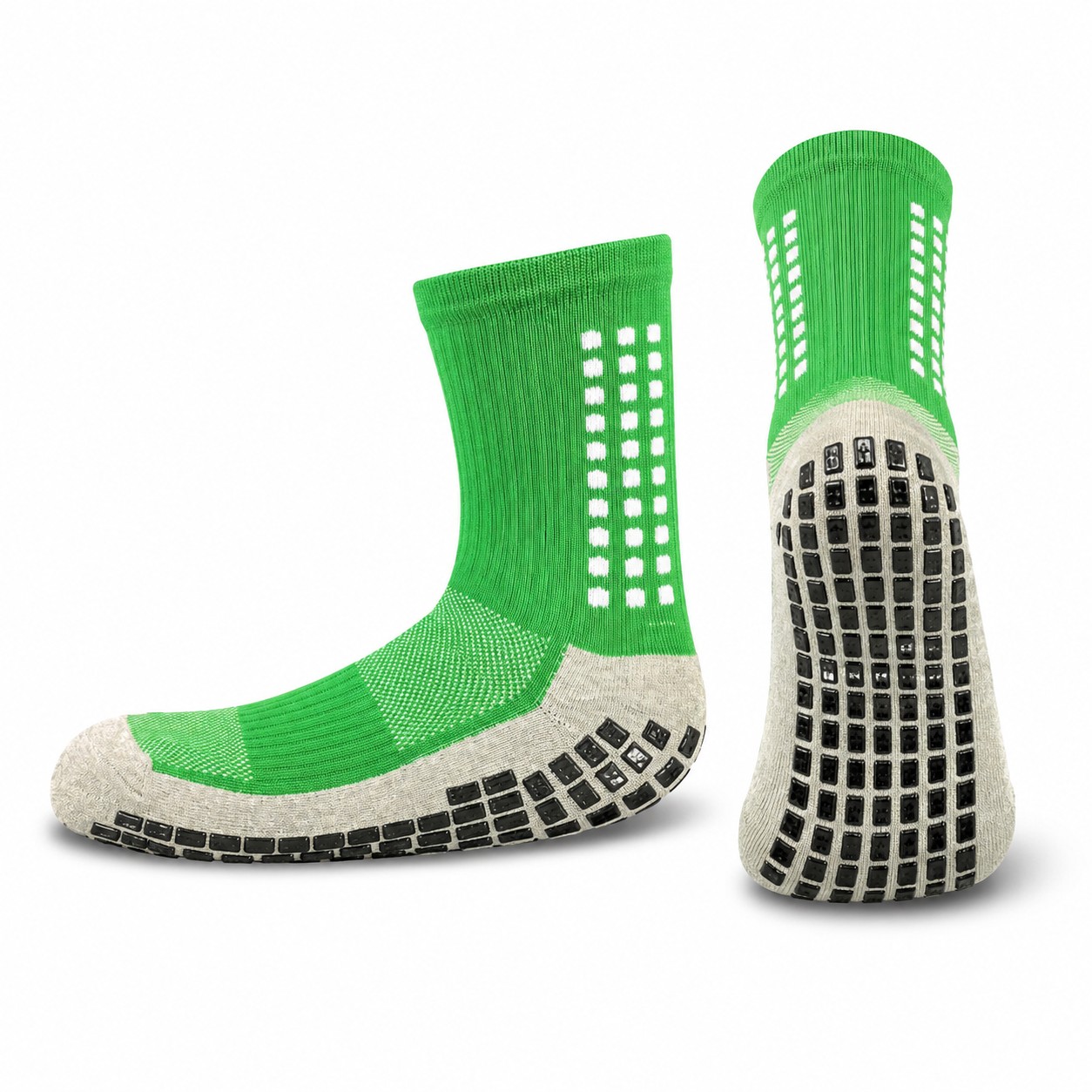 Adult Non-Slip Grip Socks - Green