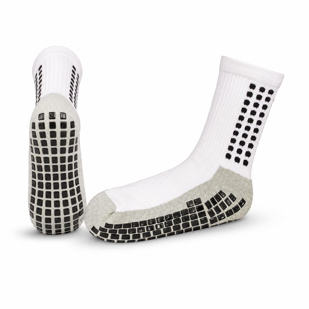 Adult Non-Slip Grip Socks - White
