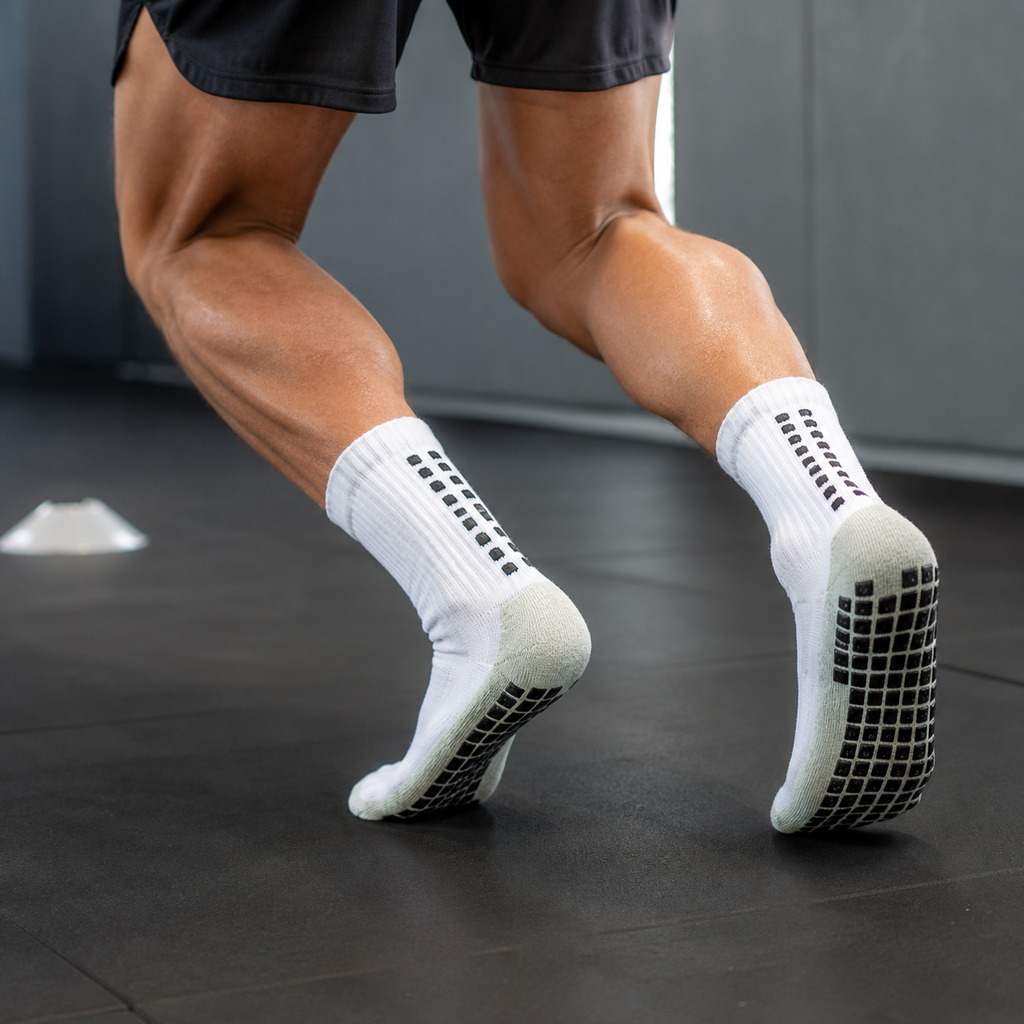 Adult Non-Slip Grip Socks - White