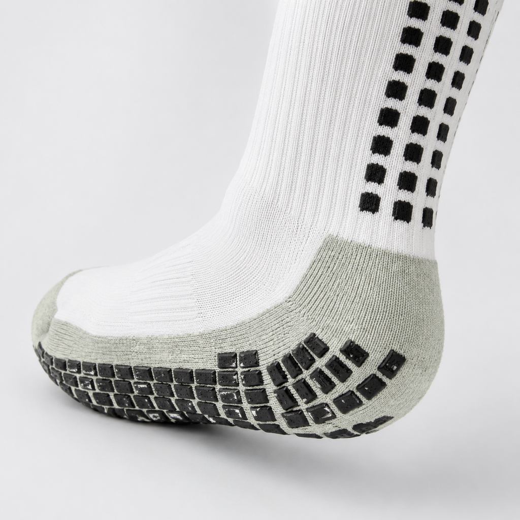 Adult Non-Slip Grip Socks - White
