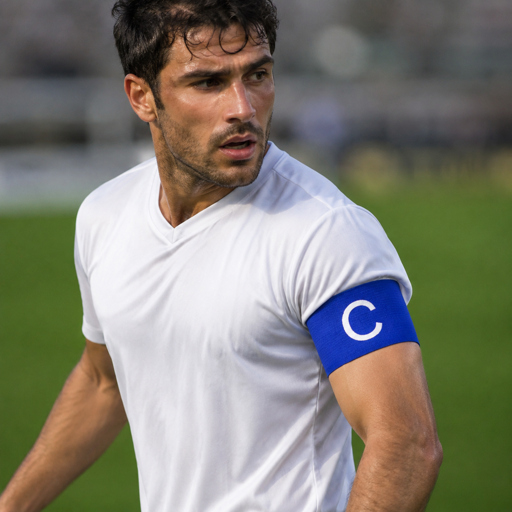 Elastic Football Captain Armband - Blue