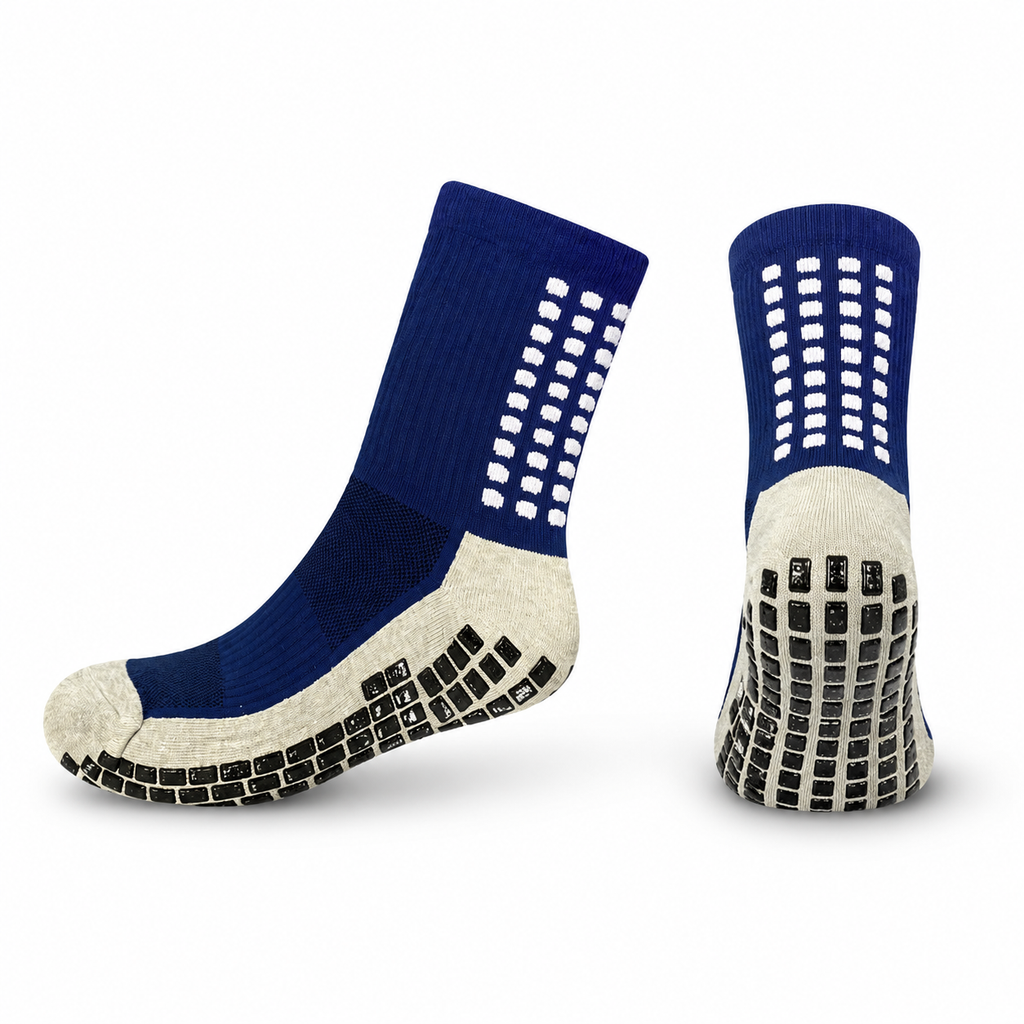 Adult Non-Slip Grip Socks - Navy