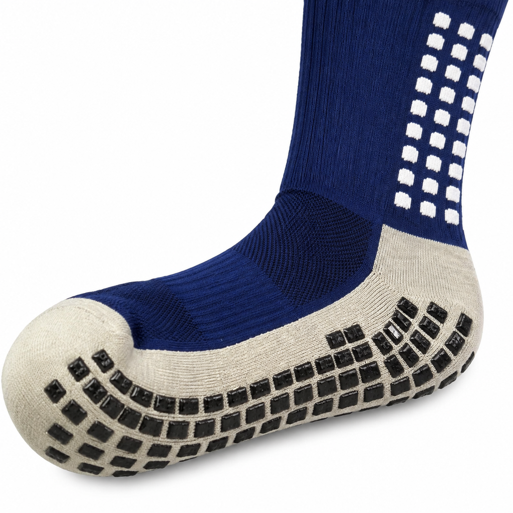 Adult Non-Slip Grip Socks - Navy