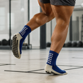Adult Non-Slip Grip Socks - Navy