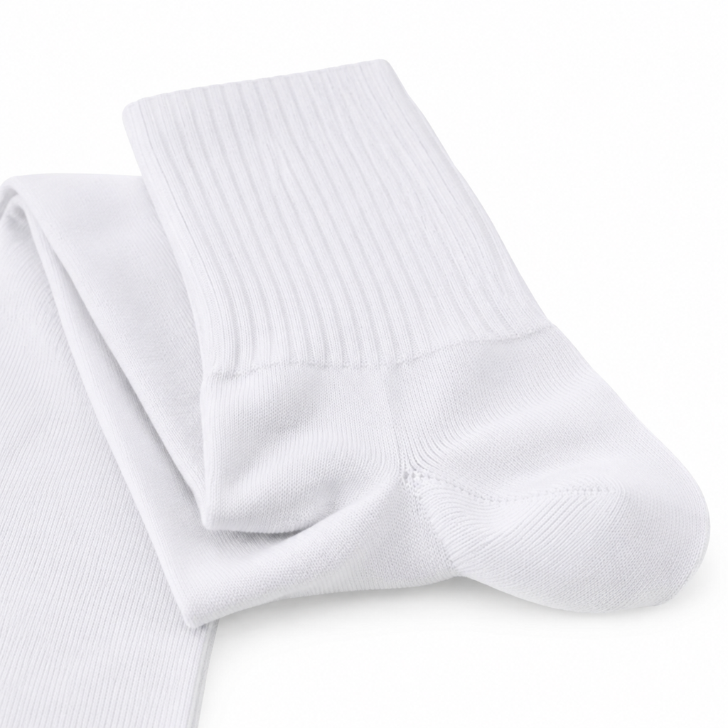 Classic Knee-High Football Socks - White
