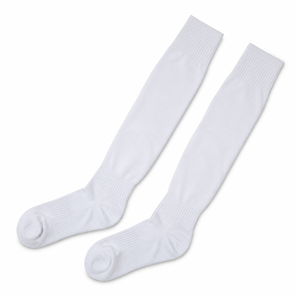 Classic Knee-High Football Socks - White