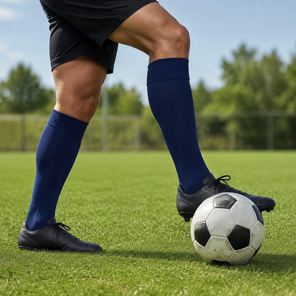 Classic Knee-High Football Socks - Navy