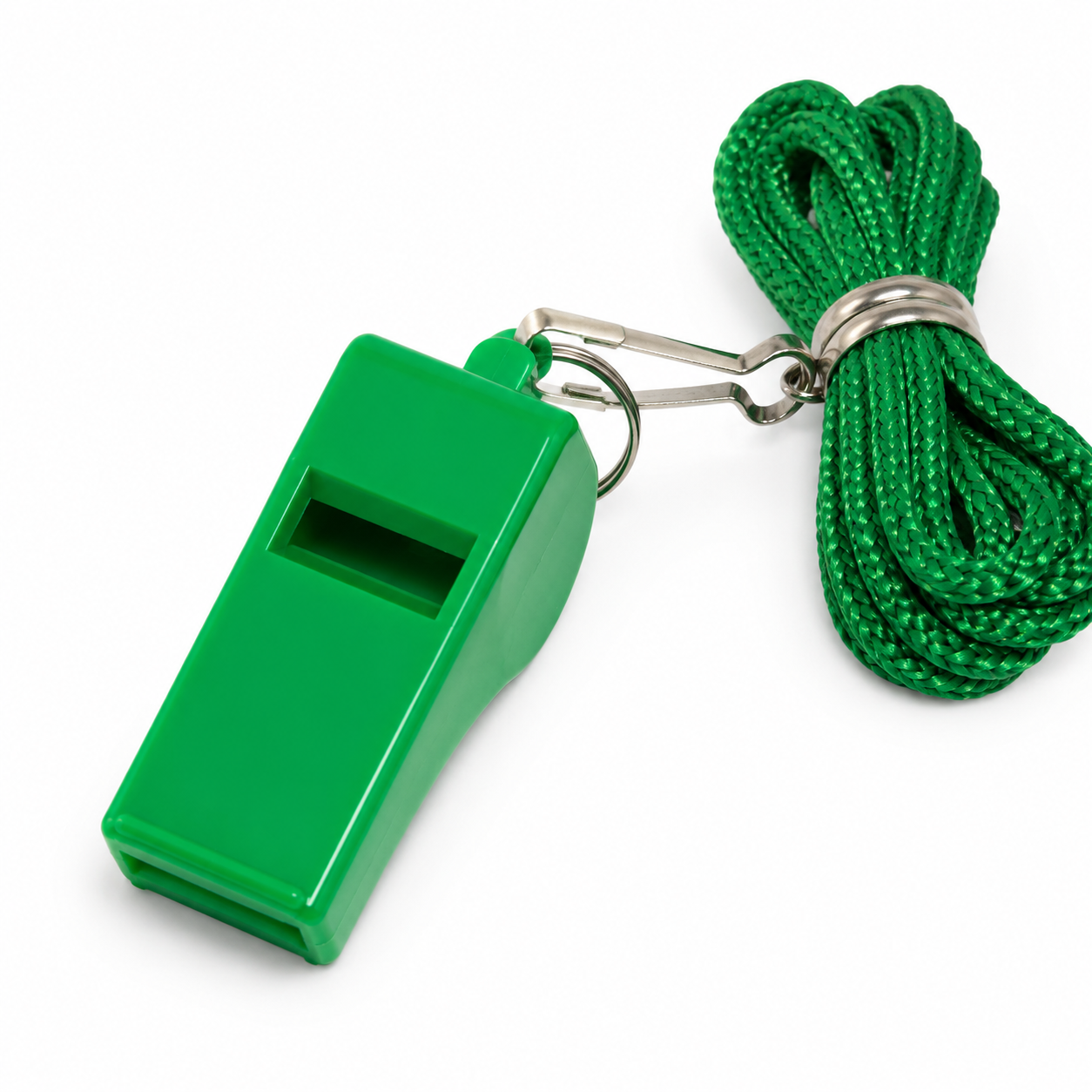Whistle with Lanyard - Green