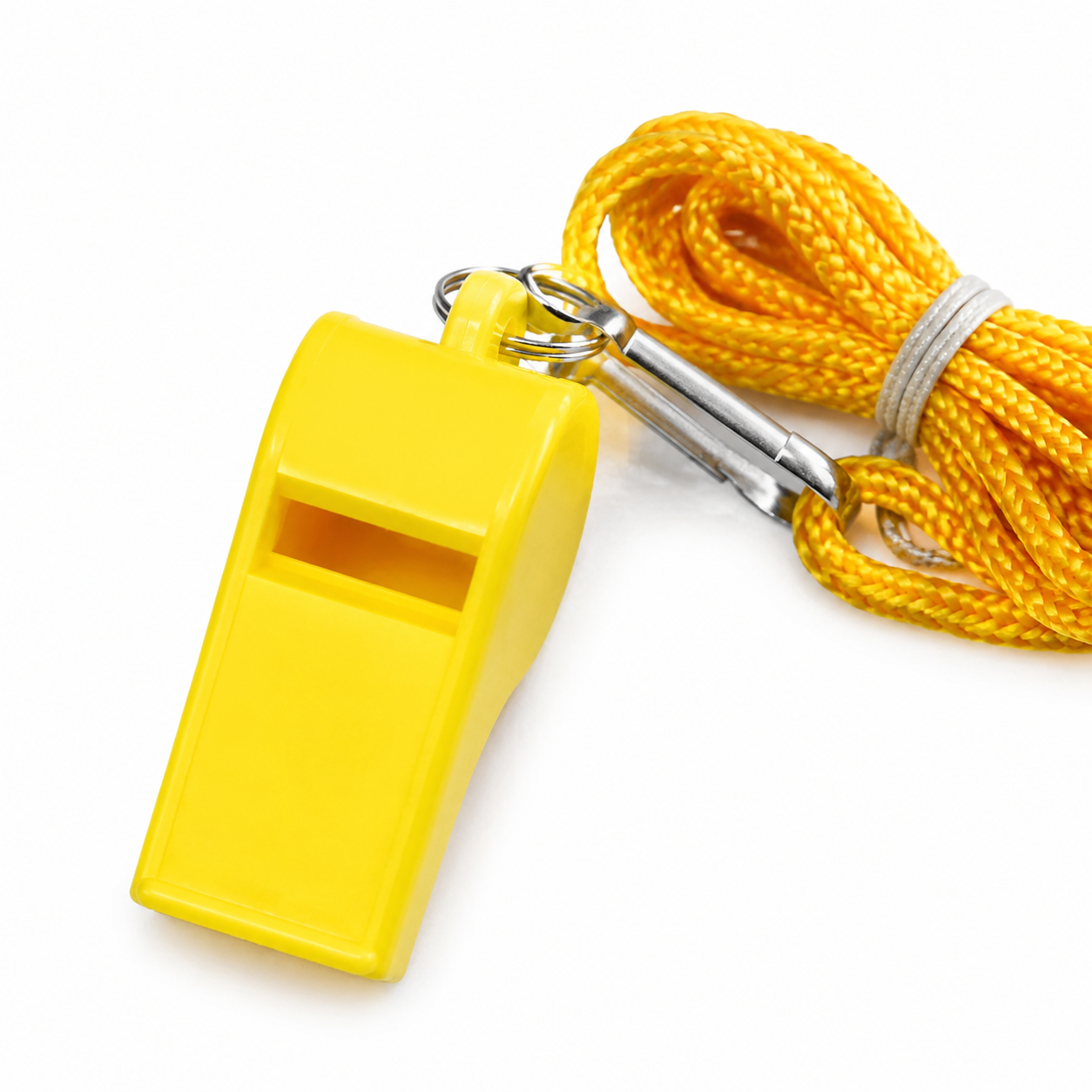 Whistle with Lanyard - Yellow