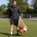 Braided Sports Ball Carry Net - Orange