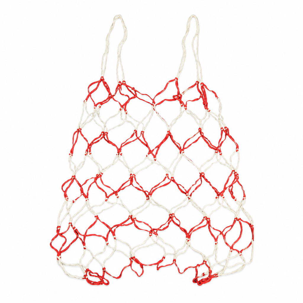 Braided Sports Ball Carry Net - Red