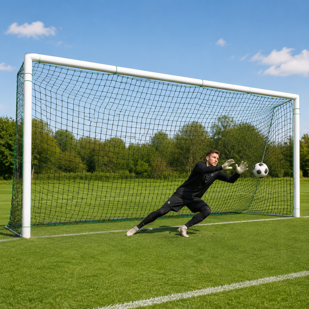 Full-Size Black Football Goal Nets – Pair