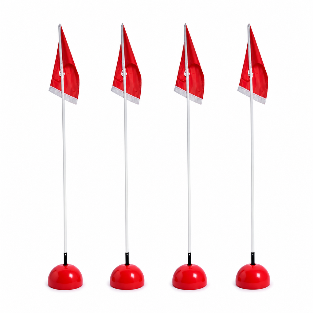 Football Corner Flag Set with Bases – 4 Pieces