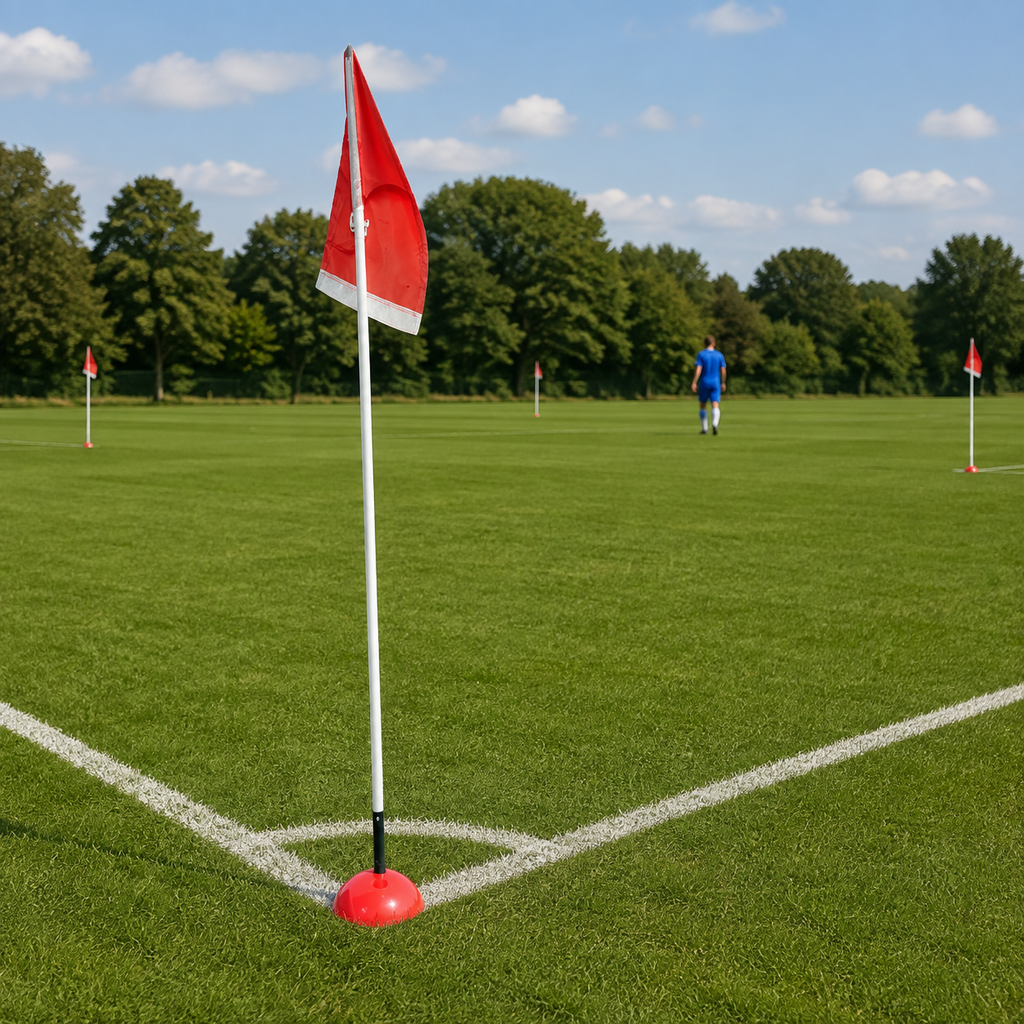 Football Corner Flag Set with Bases – 4 Pieces