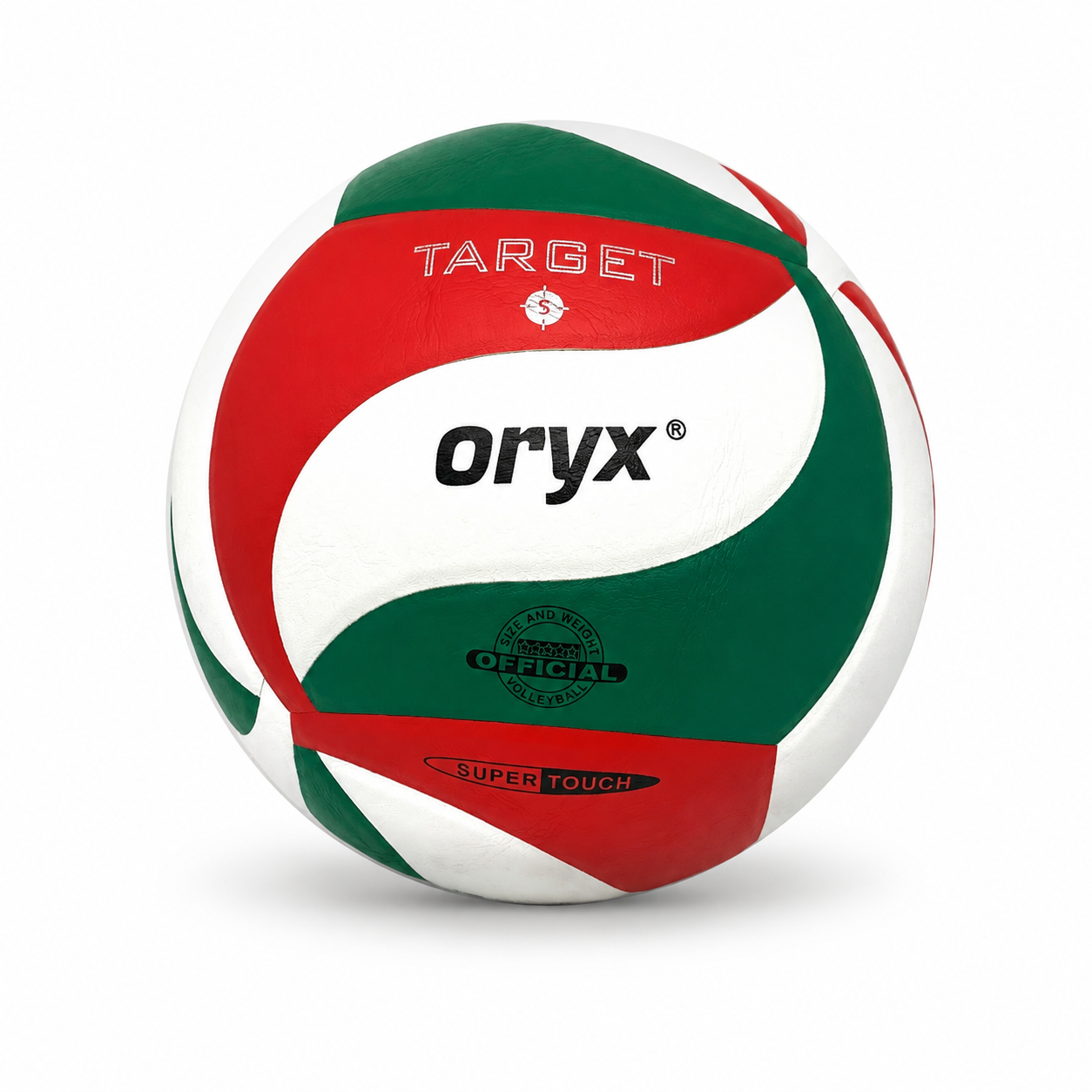 Oryx Target Super Touch Volleyball - Green & Red