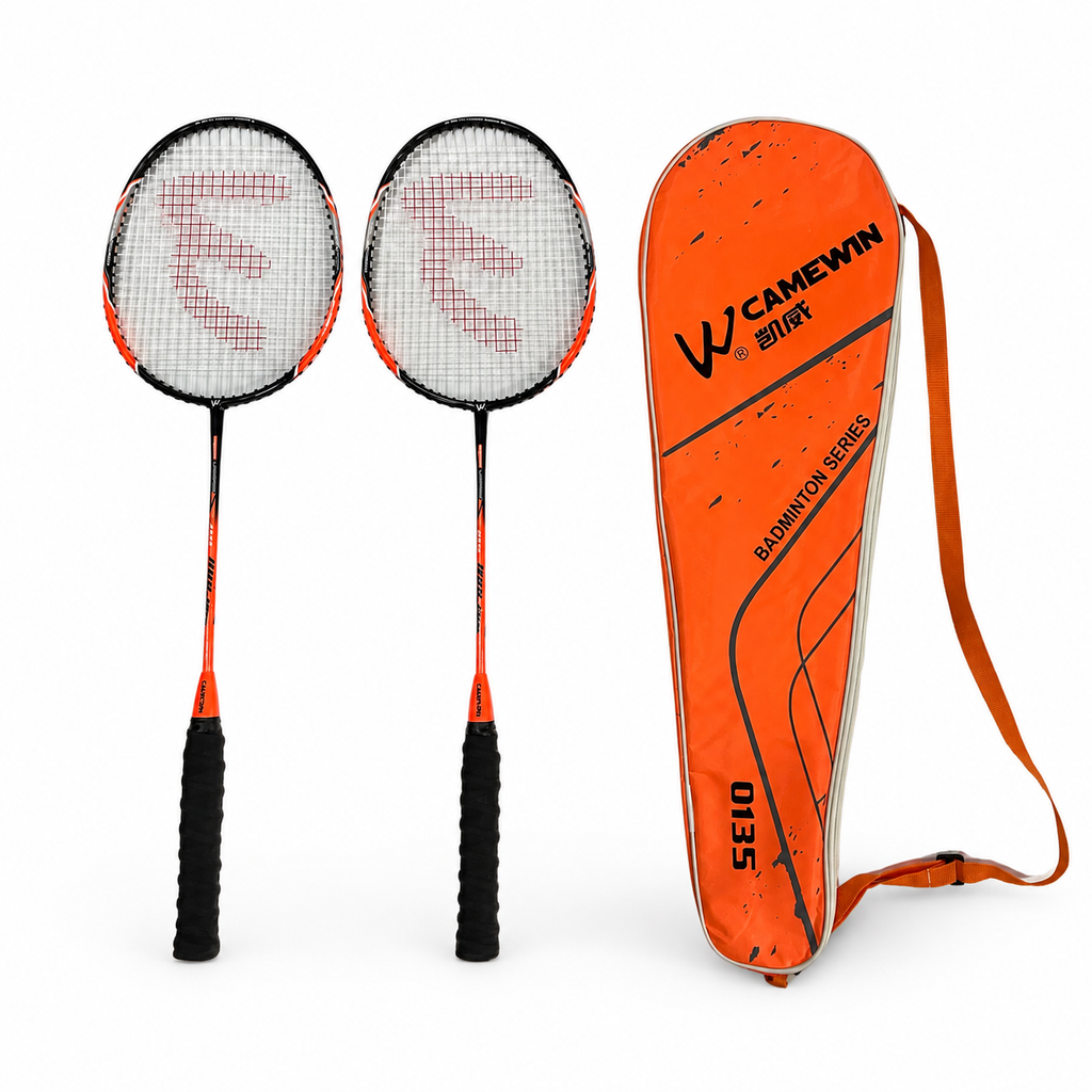 Orange Badminton Racket Set Camewin 0135
