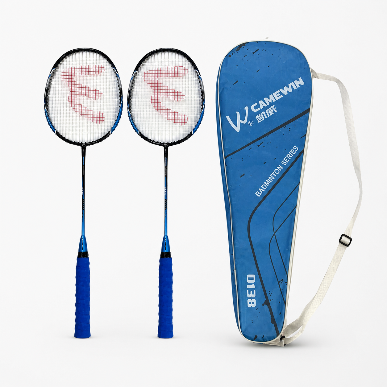 Blue Badminton Racket Set Camewin 0138
