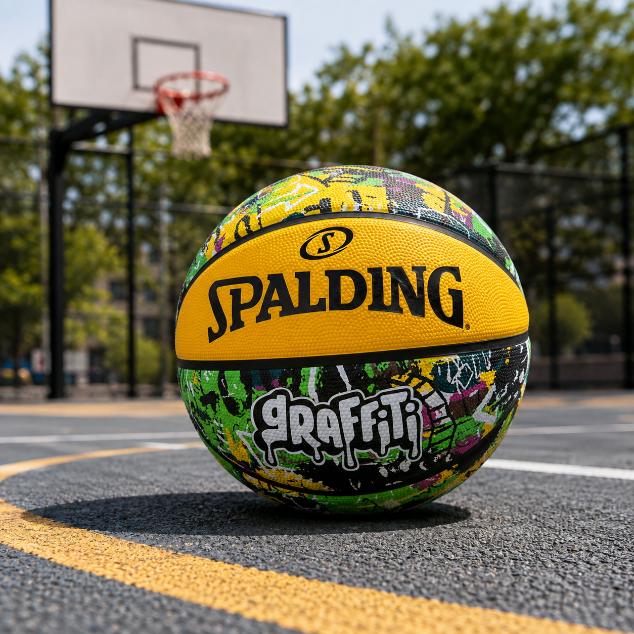 Spalding Graffiti Basketball Yellow & Green