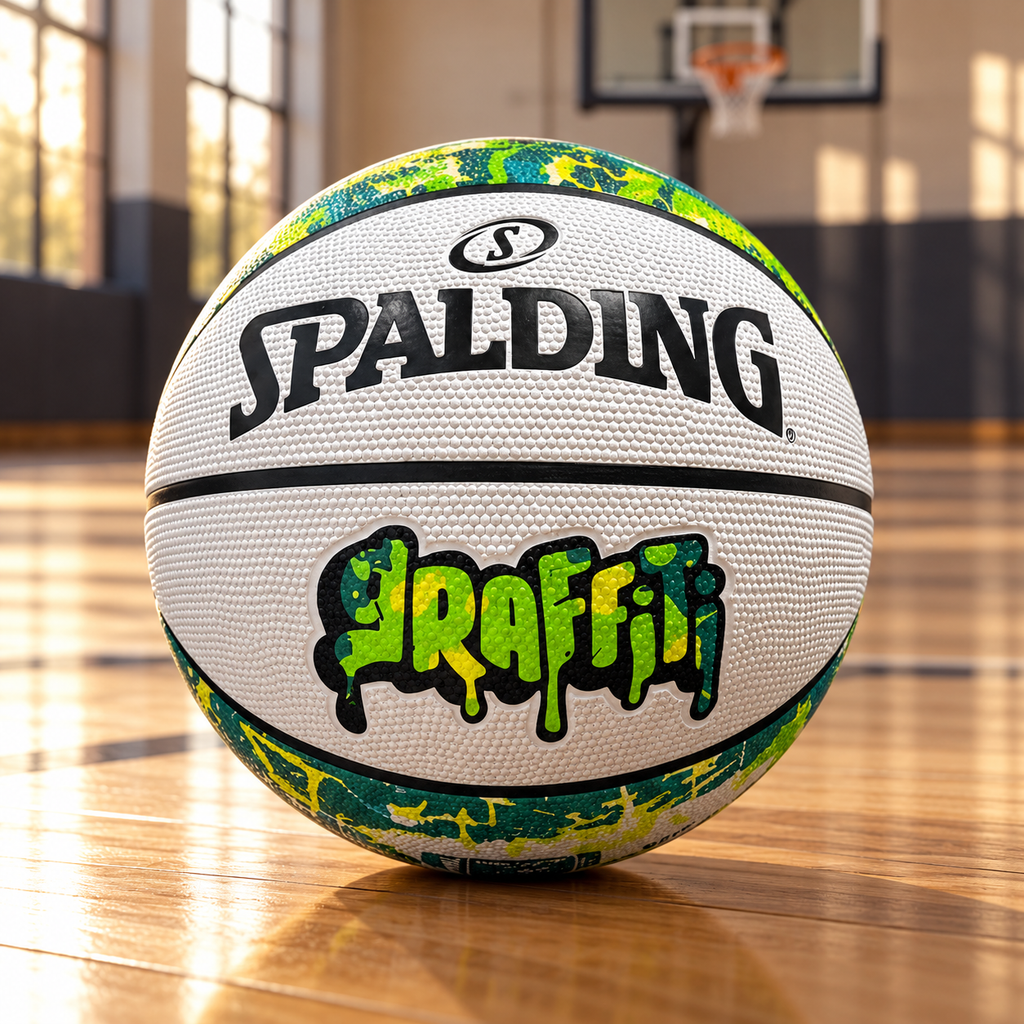 Spalding Graffiti White/Green Basketball