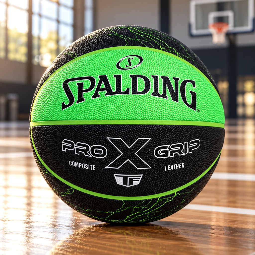 Spalding Pro Grip X Basketball – Electric Green