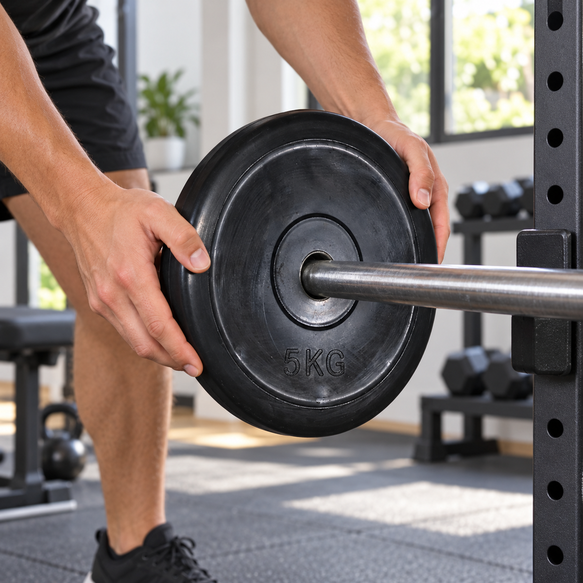 Rubber-Coated Regular Weight Plate - 5 Kg
