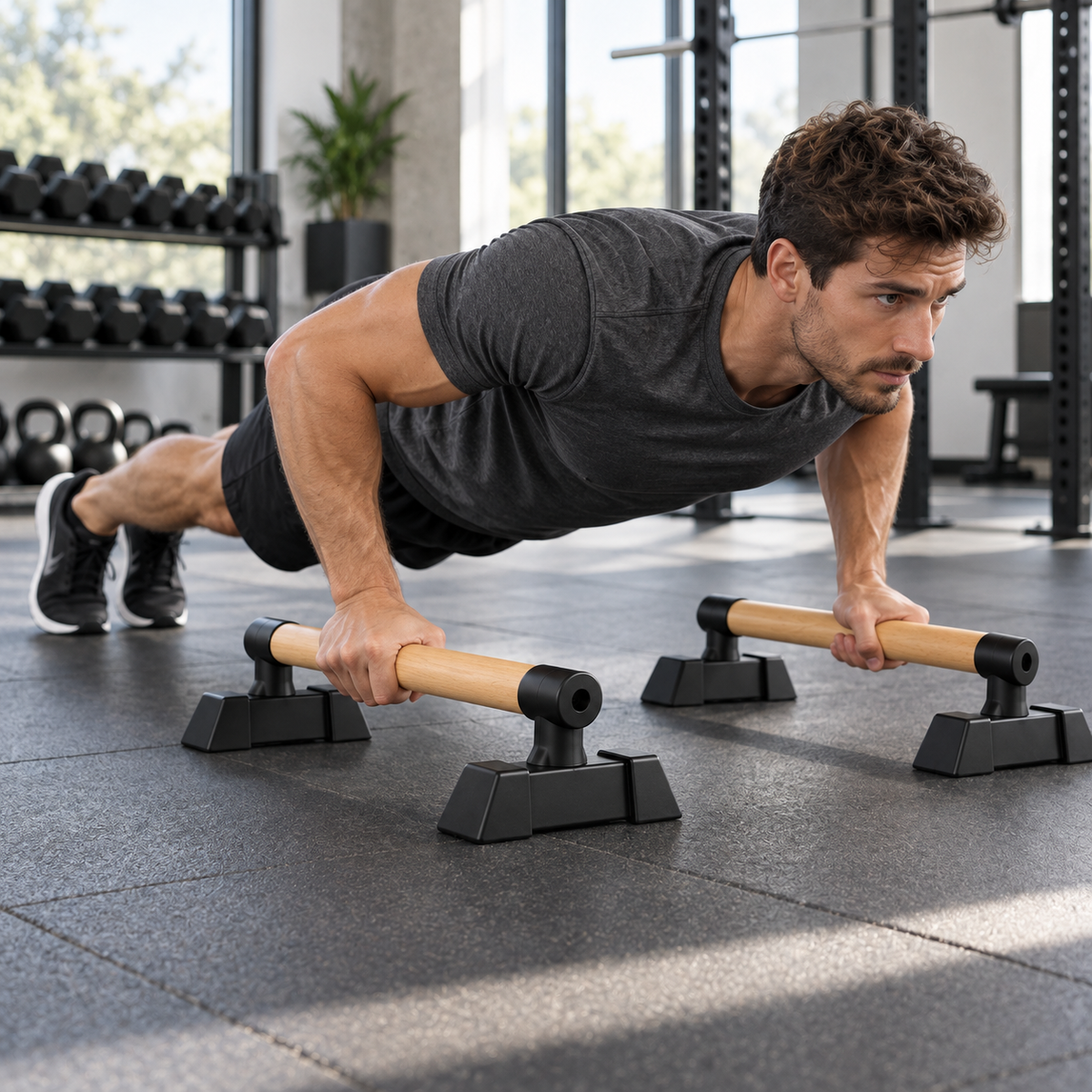 Wooden Push-Up Bars – Pair