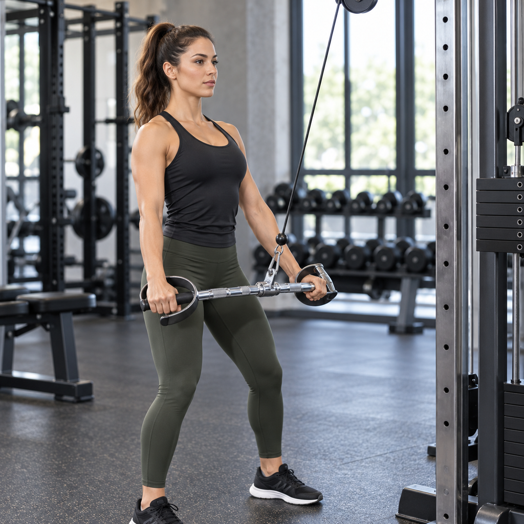 Revolving Cable Row Bar
