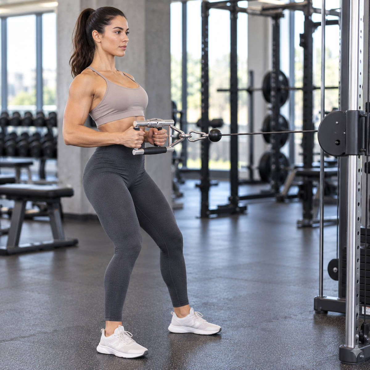 Revolving Double-Grip Cable Row Handle