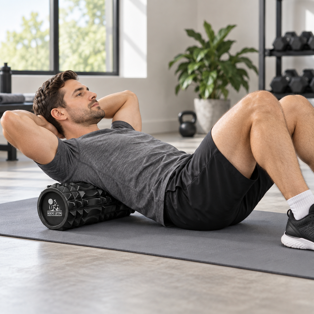 Textured Foam Roller with Carry Bag