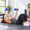 Vinyl Hex Dumbbell Pair - Blue - 2 Kg