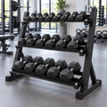 Three-Tier Metal Dumbbell Rack