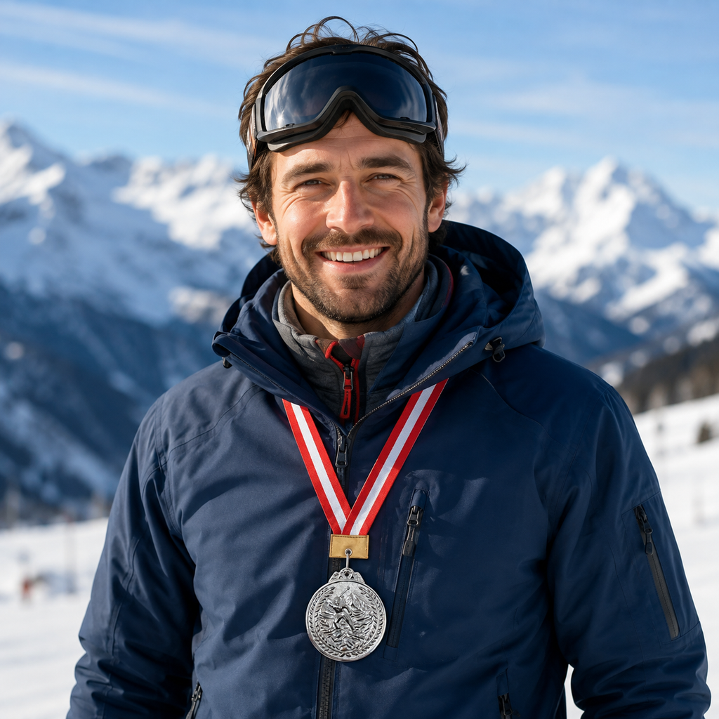 Skiing Medal