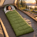 Waterproof Hooded Sleeping Bag - Green