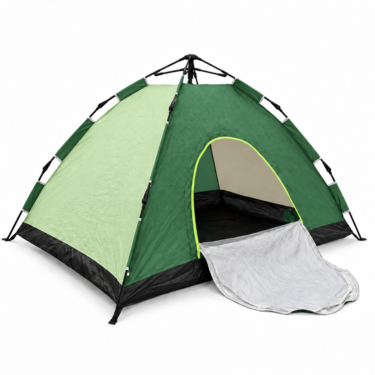 Automatic Pop-Up Camping Tent - 3 Pers - Green