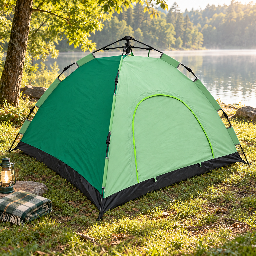 Automatic Pop-Up Camping Tent - 4 Pers - Green