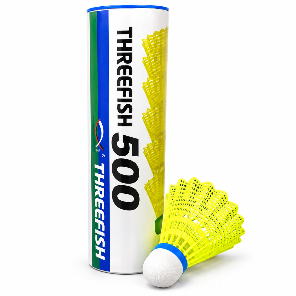 Threefish 500 Nylon Shuttlecocks — Yellow
