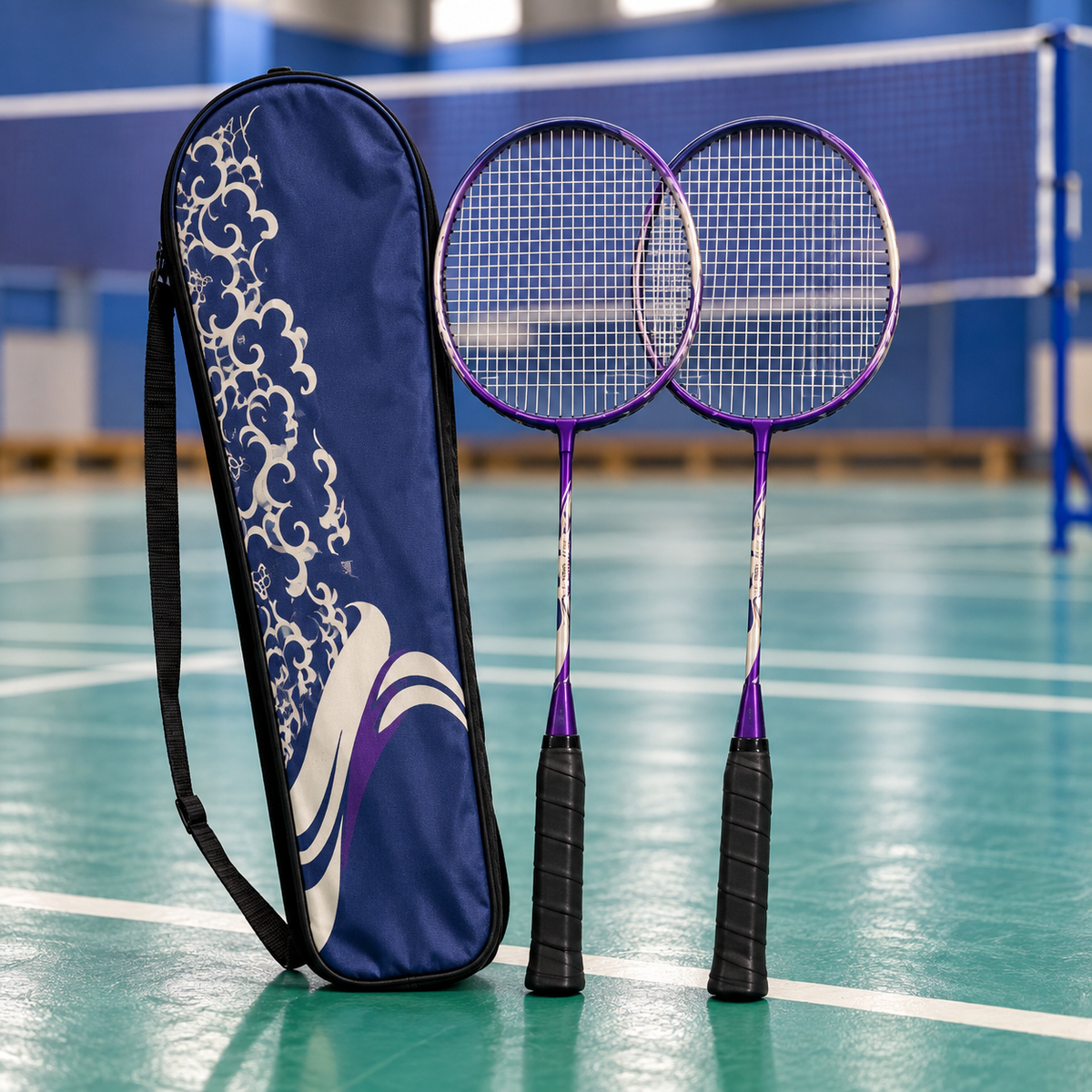 Badminton Racket Set with Carry Cover